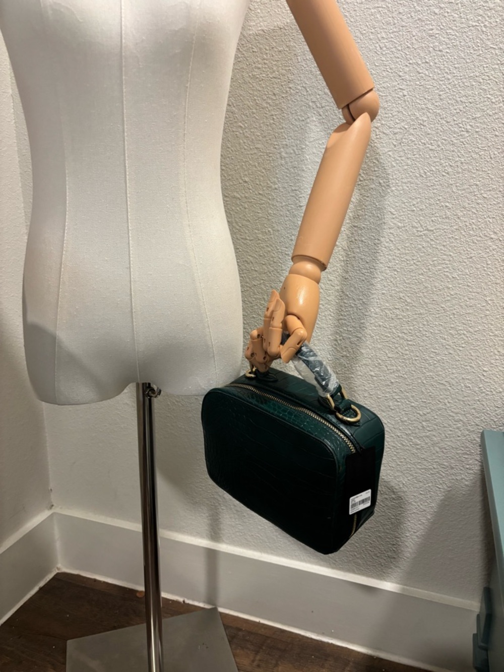 Forever 21 Dark Green Women's Crossbody Bag - Structured Zip Satchel